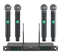 Phenyx Pro Wireless Microphone System, 4-Channel UHF Wireless Mic, Fix
