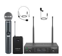 Phenyx Pro Wireless Microphone System, Dual Mic Set with Handheld/Body