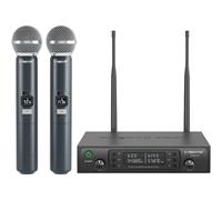 Phenyx Pro Wireless Microphone System, Dual Wireless Mics w/ 2 Handhel