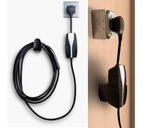 PHEOKER Mobile Charger Wall Mount Cable Organizer Bracket with UMC Holder and Riser Base for Protruding Outlet for Protruding Outlet fit Tesla Gen 2 Mobile Connector Cable Model 3 / Y/X/S