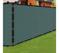 phepetroll 4 x 50FT Privacy Screen Fence Green Heavy Duty Mesh Fencing Shade Net Cover with Reinforced Bindings 100 Straps for Outdoor Chain Link Fence Patio Wall Garden Backyard, Green