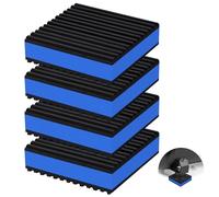 phepetroll 4P Anti Vibration Pads 3'' X 3'' X 7/8" Sound Isolation Ribbed Rubber Mats With EVA Center, Heavy Duty Vibration Isolation Pads for Air Compressos, Conditioner, Treadmill, HVAC Washer Dryer