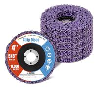 phepetroll 6 Pcs Stripping Discs, 4" x 5/8" Paint Rust Remover Wheel for Angle Grinder, Remove Paint, Coating and Welds Oxidation, Quick Abrasive Discs for Metal and Wood Stripping (Purple)