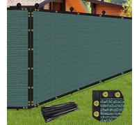 phepetroll 6 x 50FT Privacy Screen Fence Green Heavy Duty Mesh Fencing Shade Net Cover with Reinforced Bindings 100 Straps for Outdoor Chain Link Fence Patio Wall Garden Backyard, Green