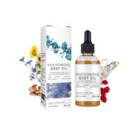 Pheromone Body Oil for Women, Scented Body Oil with Rose Petal & Sweet Almond Oils, Hydrating Dry Skin, Long-Lasting Fragrance, Confidence-Boosting, Date Travel Vacation Office (30ml)