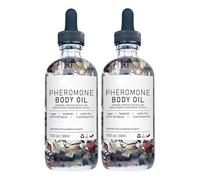 Pheromone Body Oil for Women, With Rose Petal & Sweet Almond Oil, Moisturizes Skin, Boosts Confidence & Social Allure, Long-Lasting Scent (2PCS)