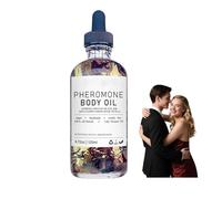 Pheromone Body Oil for Women, Woman Body Oils Perfume, With Rose Petal & Sweet Almond Oil, Moisturizes Skin, Hydrating, Boosts Confidence & Social Allure, Long-Lasting Fragrance for Daily Use (120ml)
