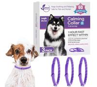 Pheromone Collar for Dogs - Pack of 3 Calming Dog Collars for Small Medium and Large Breeds, Behaviour Relief and Stress-Support, Long-Lasting Up to 60 Days Each, Adjustable Fit Relaxing Collar for Ho