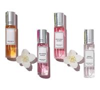 Pheromone Scent Collection Pheromone Perfume for Women, Enhanced Scents Perfume Roll-on Perfume Infused Essential Oil perfume Cologne, Long Lasting Fragrance (4PC-A)