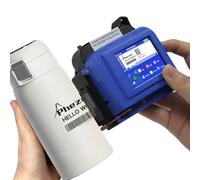 Phezer Upgraded 25.4mm/1 inch Mini Inkjet Printer for All Materials PC11-1, 25 Languages, with Ink Cartridge, Smart Pocket Marking Device for Date Time Barcode Logo Qrcode Batch Number Image Icons