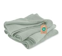PHF 100% Cotton Muslin Throw Blanket King Size 220x240cm, 4-Layer Ultra Soft Lightweight Breathable Gauze Blanket for Summer, Elegant Home Decoration for Couch Sofa Bed, Sage Green