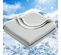 PHF Cooling Blanket, 130 x 150 cm, Arc-Chill Q-Max > 0.5 Double-Sided Self-Cooling Blanket, Sweat-Absorbing and Breathable, Grey Bed Blanket, Sofa Blanket, Travel Blanket (Grey)