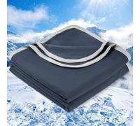 PHF Double Cooling Blanket Double Size for Hot Sleepers, Double Side Arc-Chill Q-Max>0.5 Cooling Blanket for Night Sweats to Keep Cool, 150 x 200cm, Indigo Blue