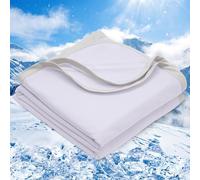 PHF Double Cooling Blanket Double Size for Hot Sleepers, Double Side Arc-Chill Q-Max>0.5 Cooling Blanket for Night Sweats to Keep Cool, 150 x 200cm, Lavender Blue