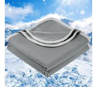PHF Double Cooling Blanket Single Size for Hot Sleepers, Double Side Arc-Chill Q-Max>0.5 Cooling Blanket for Night Sweats to Keep Cool, 130 x 150cm, Charcoal Grey