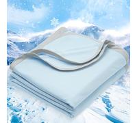 PHF Ice Blue King Size Double Cooling Blanket, Arc-Chill Q-Max>0.5, Summer Blanket for Hot Sleepers & Night Sweats (108''x90'')