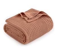 PHF Lightweight Waffle Weave Blanket King Size, Breathable & Ultra Soft, 104"x 90" Soft & Cozy Thin Blanket for All Season & Hot Sleepers, Bed, Home Decor - Terracotta