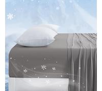 PHF Luxury Cooling Fitted Sheet Queen Size for Spring Summer, Breathable Q-Max > 0.47 Widen 18" Deep Pocket Silky Bottom Sheet for Hot Sleeper Night Sweats, Charcoal