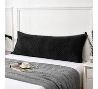 PHF Minky Dot Body Pillowcase 20"x 54", Soft Cozy Minky Bubble Real Velvet Body Pillow Cover, No Insert, 1 PC Home Decorative Body Pillow Sham for Bed, Black