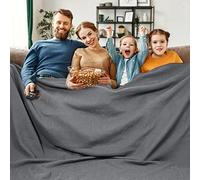 PHF Pre-Washed Cotton Waffle Weave Family Blanket,Oversized King Size 120"x 120"-Snag Proof Lightweight Breathable, 10'x 10' Huge Extra Large Big-Elegant Aesthetic Home Decoration Gift,Charcoal