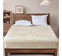 PHF Truly Velvet Fitted Sheet Only Full Size, Luxury Super Soft Cozy Fuzzy Fleece Bottom Sheet, Deep Pocket Up to 16",Strenghth Elastic Band, Suitable for Fall Winter Spring, No Pillowcases, Sand