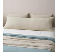 PHF Ultra Soft Waffle Weave Body Pillowcase with Zipper, No Insert, 1Pack 20" x 54" Pillow Sham, Breathable & Skin-Friendly Body Pillow case, Stylish Decorative Bed Pillow Cover, Light Khaki/Linen