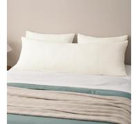 PHF Ultra Soft Waffle Weave Body Pillowcase with Zipper, No Insert, 1Pack 20" x 54" Pillow Sham, Breathable & Skin-Friendly Body Pillow case, Stylish Decorative Bed Pillow Cover, Cream White