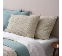 PHF Ultra Soft Waffle Weave Pillow Shams King Size, No Insert, 2 Pack 20" x 36" Pillowcases,Breathable & Skin-Friendly Pillow Cases, Stylish Decorative Bed Pillow Cases Covers, Light Taupe/Linen