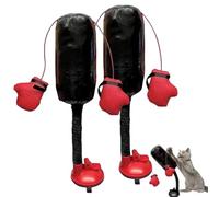 PHFDQKG Cat Boxing Toy, Interactive Cat Punching Bag, Suction Cup Base with Spring-Loaded Swinging Mechanism, Perfect for Kitten's Punching Bag Playhouse