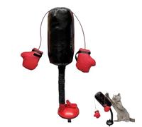 PHFDQKG Cat Boxing Toy, Interactive Cat Punching Bag, Suction Cup Base with Spring-Loaded Swinging Mechanism, Perfect for Kitten's Punching Bag Playhouse