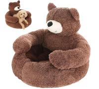 PHFDQKG Cute bear hug dog and cat bed, teddy bear dog bed with a non-slip, removable bottom, suitable for both cats and dogs