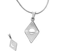 PHFDQKG Double-sided glowing shell necklace, creative double-sided moon and sun necklace, perfect for both men and women, perfect for astronomy enthusiasts.