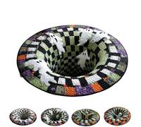 PHFDQKG Halloween 3D carpet, Halloween optical illusion carpet, soft and durable fabric, perfect for home party favors