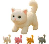 PHFDQKG My Lifelike Cat, a realistic plush cat toy that walks, meows, and wags its tail.