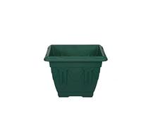 PHG Antique Square Indoor Outdoor Plastic Planter Pot | Venetian Style Flower Pot | Large Planter Set | Herb Planter | Barrel Planters | Over Fence Planters | 30 metres (Single Pack, Green)