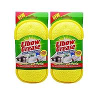 PHG Elbow Grease Scrubbing Pads | Oven/Bathroom/Kitchen Cleaner | Non-Scratch, Dual Sided Reusable Polyester Scourer Sponges for Household Use | Premium Quality Scourer Sponges | Pack of (6)