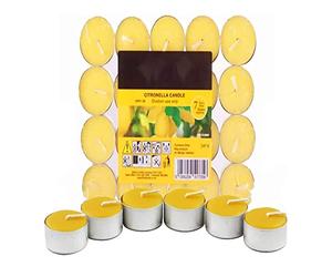 PHG Fresh Scented Tealight Candle Set - 7 Hour Burn Time | Premium Quality Citronella Tealights for Home Decoration