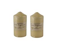PHG Premium Edition Vanilla Fragranced Pillar Candle | Stylish Long-Lasting Scented Pillar Candles | Classic Pillar Candles | Decorative Pillar Candles | Multipack (Pack of 2, 100 Hour)