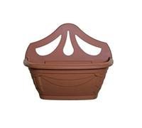 PHG Stylish Wall Flower Planters | Elegant Outdoor Plastic Planters | Unique Balcony Garden Planters | Garden Wall Planters | Half Barrel Wall Pots | Flower Basket (Single Pack, Terracotta)