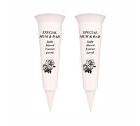 PHG Twin Graveside Flower Holder with Personalised Verse | Unique Graveside Flower Pot | Memorial Gift for Loved One | Durable Plastic Flower Holder | White (Mum and Dad)