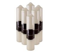 PHG White Candle Set |Pillar Candle | Long Burning Candle |Pillar Candle Pack| Large Pillar Candle | Long Burning Church Candle | Extra Large Candle | Votive Candles Pack (Pack of 6, 75 Hour)