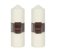 PHG White Candle Set | Pillar Candle | Long Burning Candle | Pillar Candle Pack| Large Pillar Candle | Long Burning Church Candle | Extra Large Candle | Votive Candle Pack (Pack of 2, 150 Hour)
