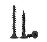 PHI M3.5 Black Cross Flat Head Wood Screws, High-Strength Carbon Steel Sheet Metal Screws for Woodworking and Furniture Repair(35mm)