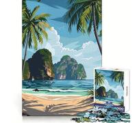 Phi Phi Islands Thailand 1000 Piece Jigsaw Puzzles for Adults Teenagers Recall Boost Calm Escape Smooth Cut Heartfelt Gift (50x75cm)