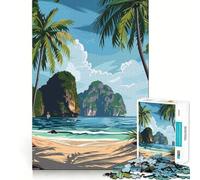 Phi Phi Islands Thailand 1000 Piece Jigsaw Puzzles for Adults Teenagers Recall Boost Calm Escape Smooth Cut Heartfelt Gift (50x75cm)
