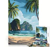 Phi Phi Islands Thailand 1000 Piece Jigsaw Puzzles for Teenagers Mind Challenge Toy Quiet Hobby Precise Cut Seasonal Gift (38x52cm)