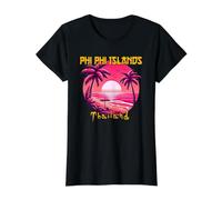 Phi Phi Islands Thailand Value Graphic T-Shirt, Women, Black, XL