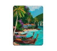 Phi Phi, Thailand Summer Painting, Retro Poster Metal Tin Sign Chic Art Retro Iron Painting Bar People Cave Cafe Family Garage Poster Wall Decoration 12x16inch(30x40cm)