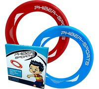 PHIBER-SPORTS Flying Rings - 2-Pack Premium Lightweight Throwing Rings - 80% Lighter than Standard Frisbee Discs - Easy to Catch - Perfect Flight Path - Ideal for Kids and Adults
