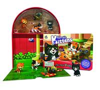 Phidal Adorable Kittens My Mini Busy Books - Activity Books for kids, 10-page storybook, 4 figurines, a foldable play mat
